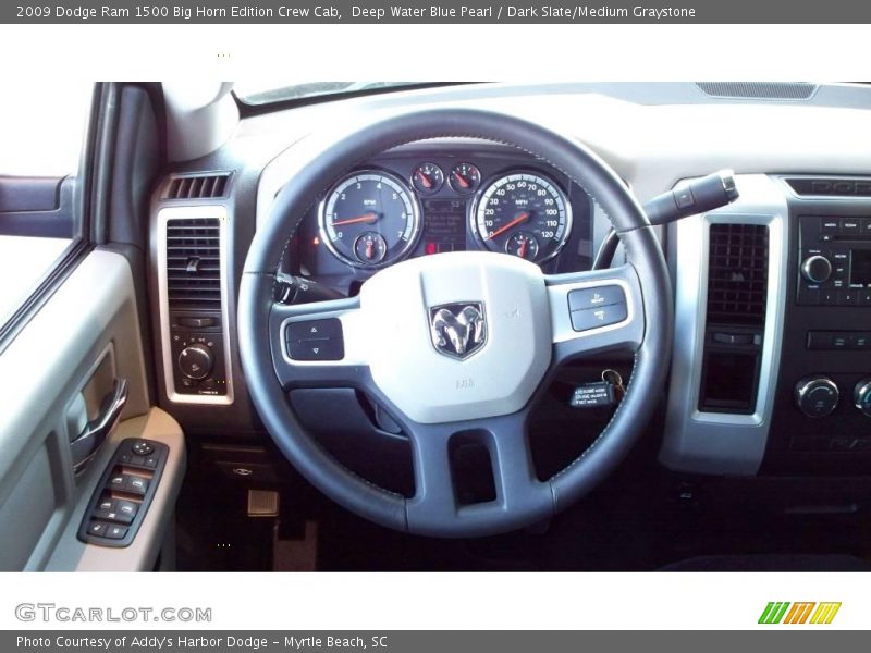 Deep Water Blue Pearl / Dark Slate/Medium Graystone 2009 Dodge Ram 1500 Big Horn Edition Crew Cab