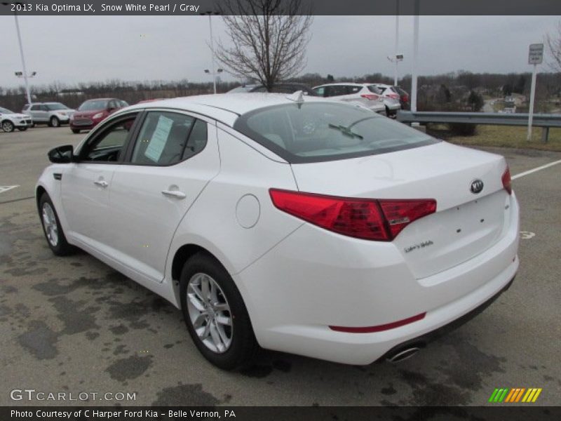 Snow White Pearl / Gray 2013 Kia Optima LX