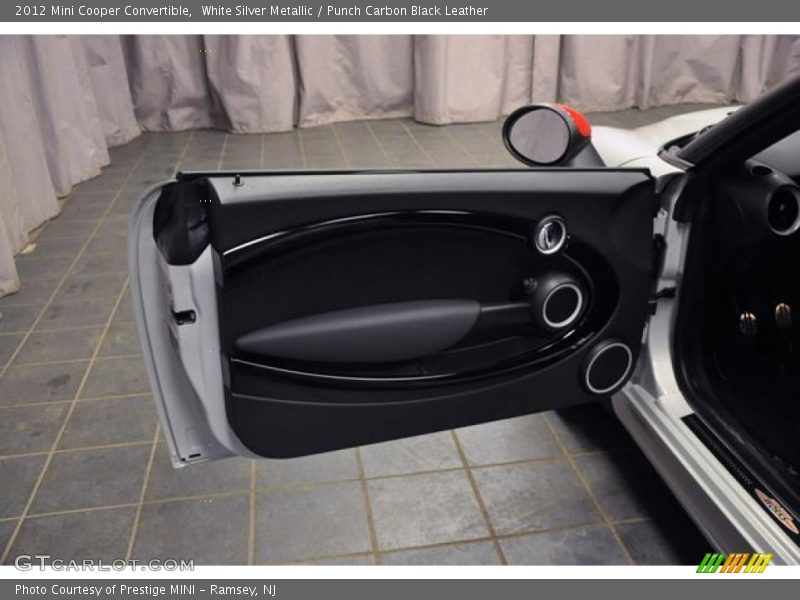 White Silver Metallic / Punch Carbon Black Leather 2012 Mini Cooper Convertible