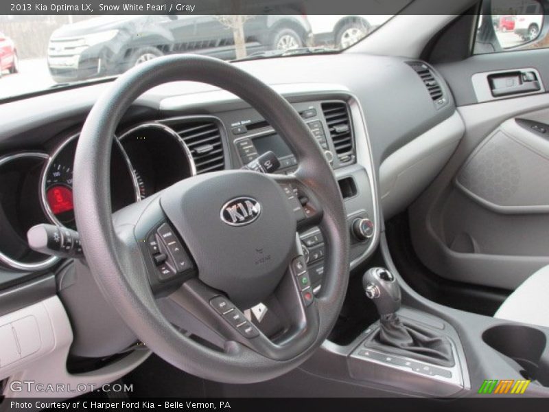 Snow White Pearl / Gray 2013 Kia Optima LX