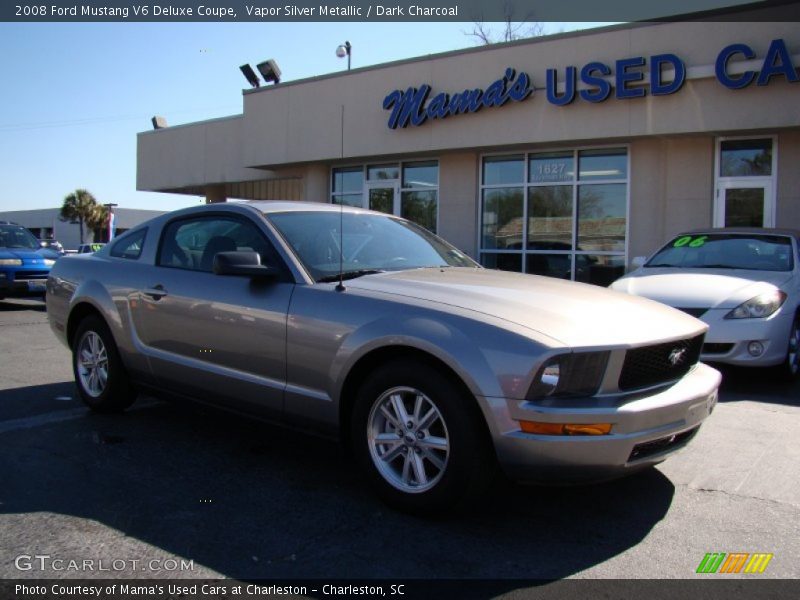 Vapor Silver Metallic / Dark Charcoal 2008 Ford Mustang V6 Deluxe Coupe