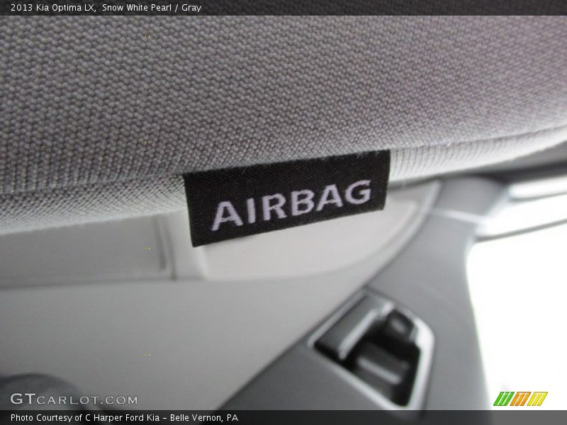 Snow White Pearl / Gray 2013 Kia Optima LX