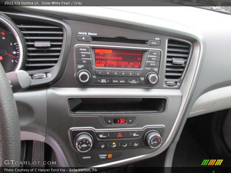 Snow White Pearl / Gray 2013 Kia Optima LX