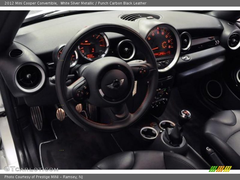 White Silver Metallic / Punch Carbon Black Leather 2012 Mini Cooper Convertible