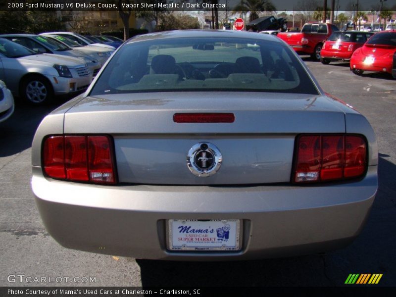 Vapor Silver Metallic / Dark Charcoal 2008 Ford Mustang V6 Deluxe Coupe