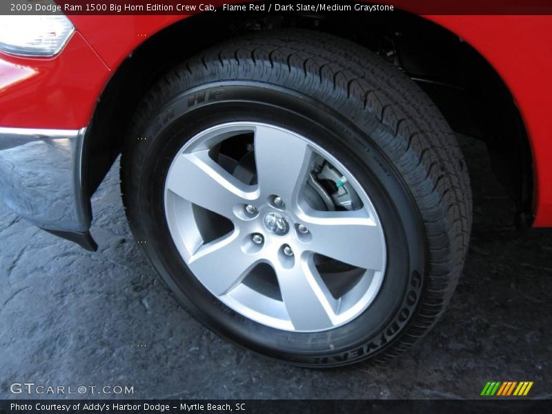 Flame Red / Dark Slate/Medium Graystone 2009 Dodge Ram 1500 Big Horn Edition Crew Cab