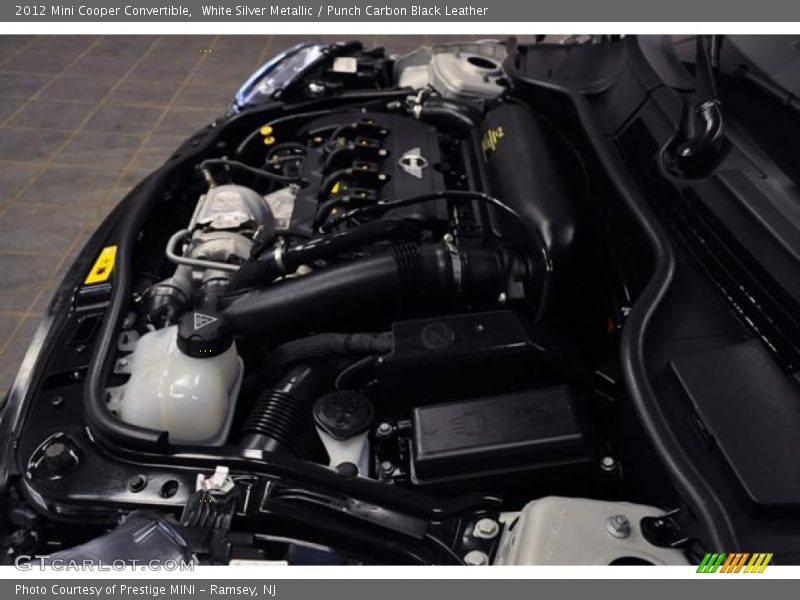 White Silver Metallic / Punch Carbon Black Leather 2012 Mini Cooper Convertible
