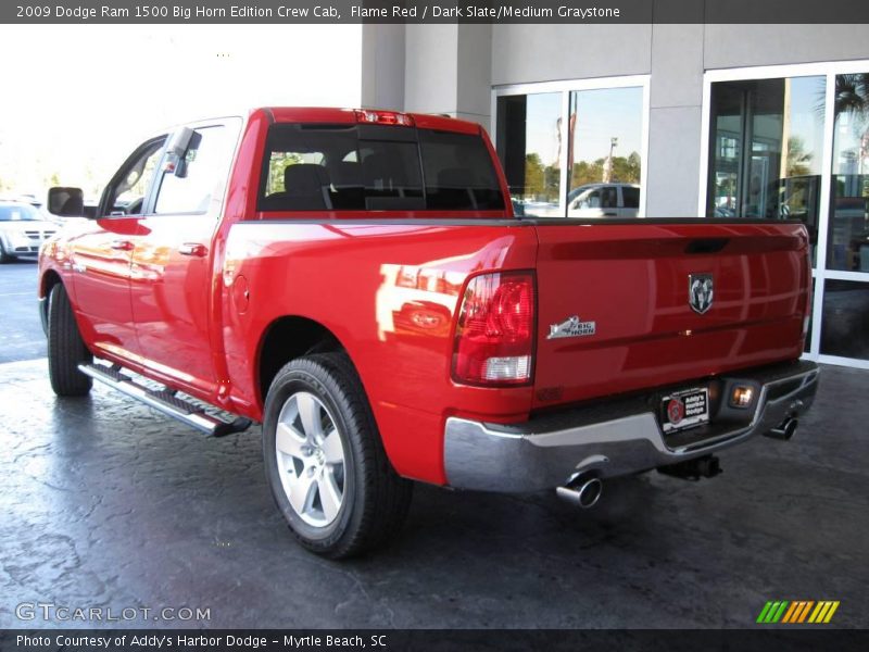 Flame Red / Dark Slate/Medium Graystone 2009 Dodge Ram 1500 Big Horn Edition Crew Cab