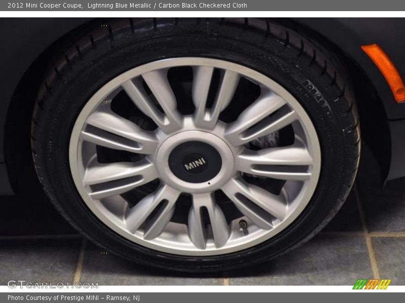 Lightning Blue Metallic / Carbon Black Checkered Cloth 2012 Mini Cooper Coupe