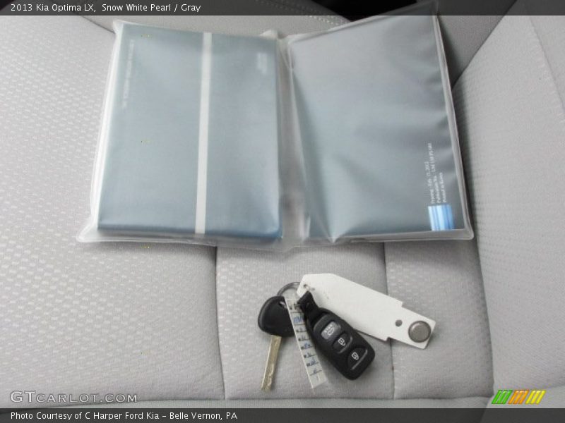 Snow White Pearl / Gray 2013 Kia Optima LX