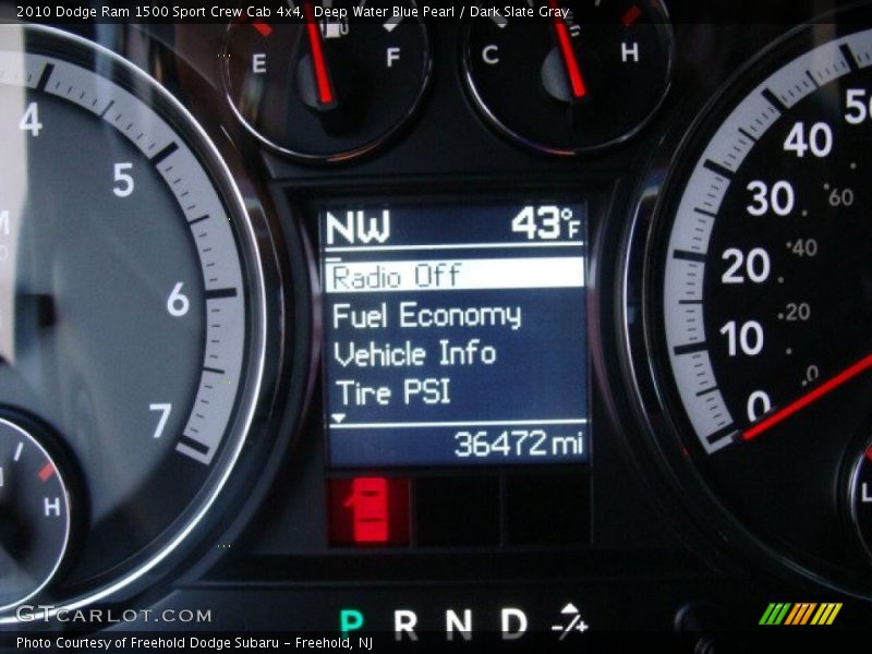Deep Water Blue Pearl / Dark Slate Gray 2010 Dodge Ram 1500 Sport Crew Cab 4x4
