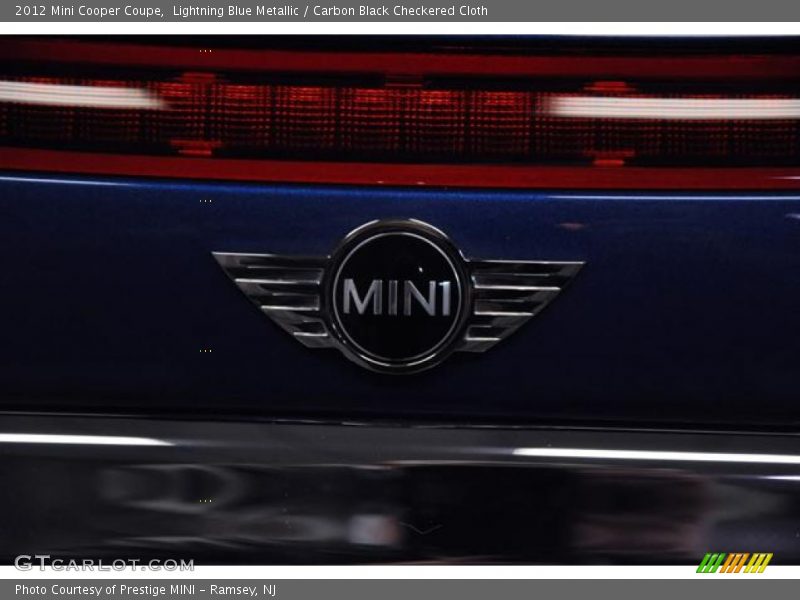 Lightning Blue Metallic / Carbon Black Checkered Cloth 2012 Mini Cooper Coupe