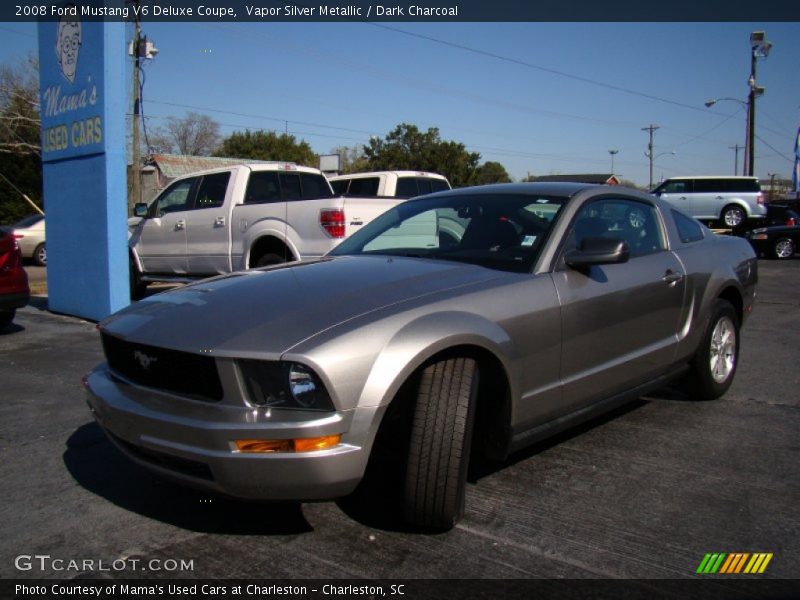 Vapor Silver Metallic / Dark Charcoal 2008 Ford Mustang V6 Deluxe Coupe