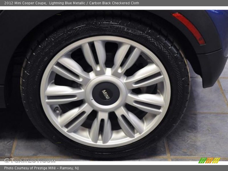 Lightning Blue Metallic / Carbon Black Checkered Cloth 2012 Mini Cooper Coupe