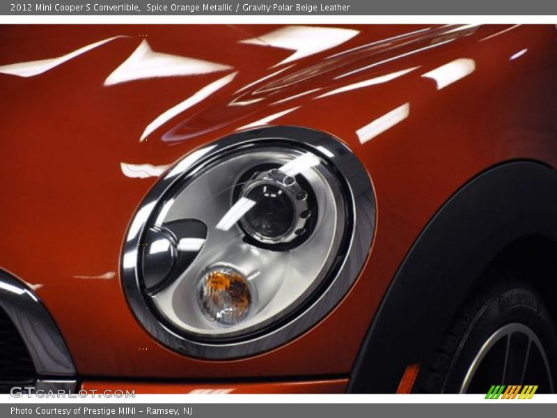 Spice Orange Metallic / Gravity Polar Beige Leather 2012 Mini Cooper S Convertible