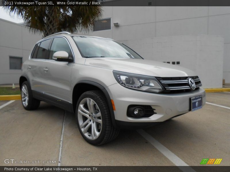 White Gold Metallic / Black 2013 Volkswagen Tiguan SEL