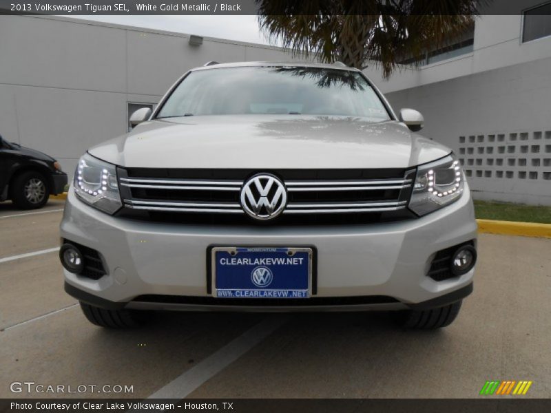 White Gold Metallic / Black 2013 Volkswagen Tiguan SEL