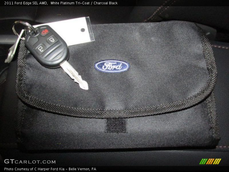 White Platinum Tri-Coat / Charcoal Black 2011 Ford Edge SEL AWD