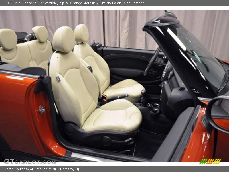 Spice Orange Metallic / Gravity Polar Beige Leather 2012 Mini Cooper S Convertible