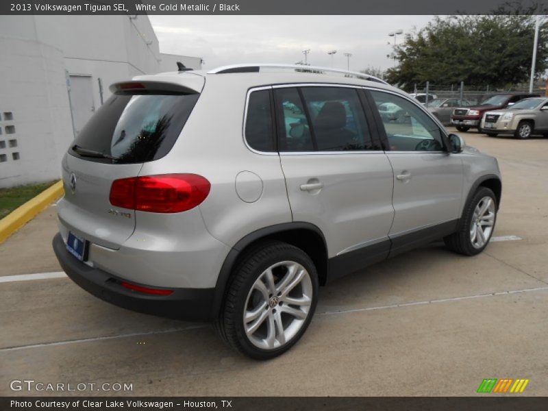 White Gold Metallic / Black 2013 Volkswagen Tiguan SEL