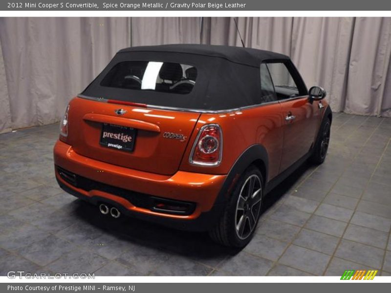 Spice Orange Metallic / Gravity Polar Beige Leather 2012 Mini Cooper S Convertible