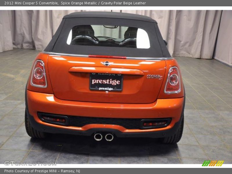 Spice Orange Metallic / Gravity Polar Beige Leather 2012 Mini Cooper S Convertible