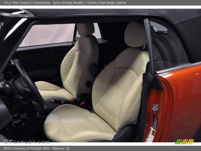 Spice Orange Metallic / Gravity Polar Beige Leather 2012 Mini Cooper S Convertible