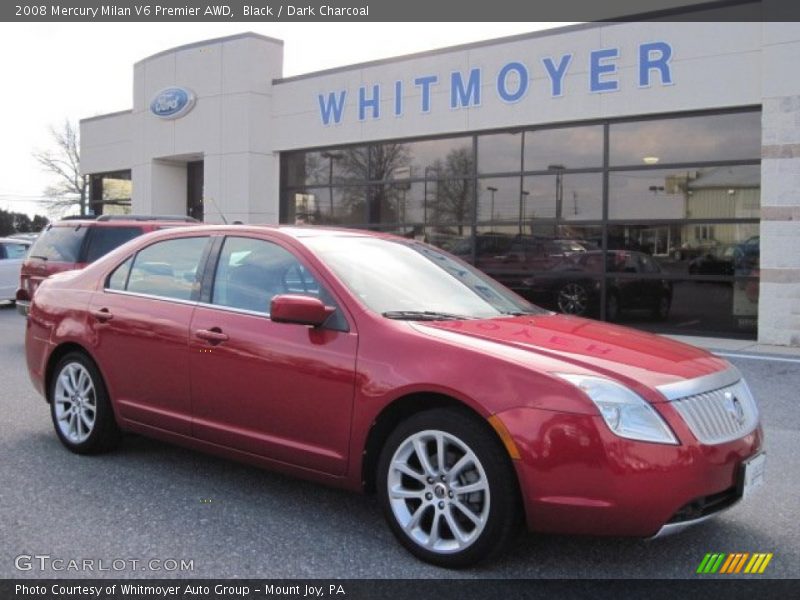 Black / Dark Charcoal 2008 Mercury Milan V6 Premier AWD
