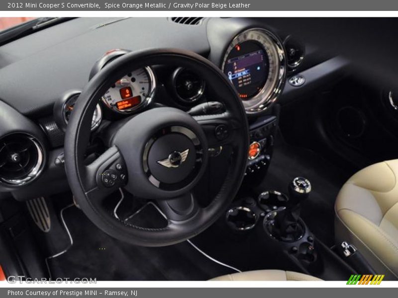 Spice Orange Metallic / Gravity Polar Beige Leather 2012 Mini Cooper S Convertible