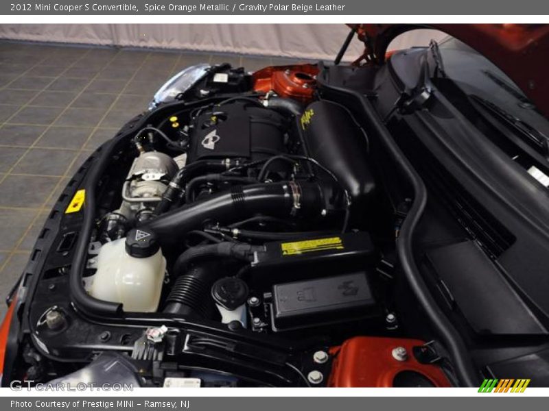 Spice Orange Metallic / Gravity Polar Beige Leather 2012 Mini Cooper S Convertible