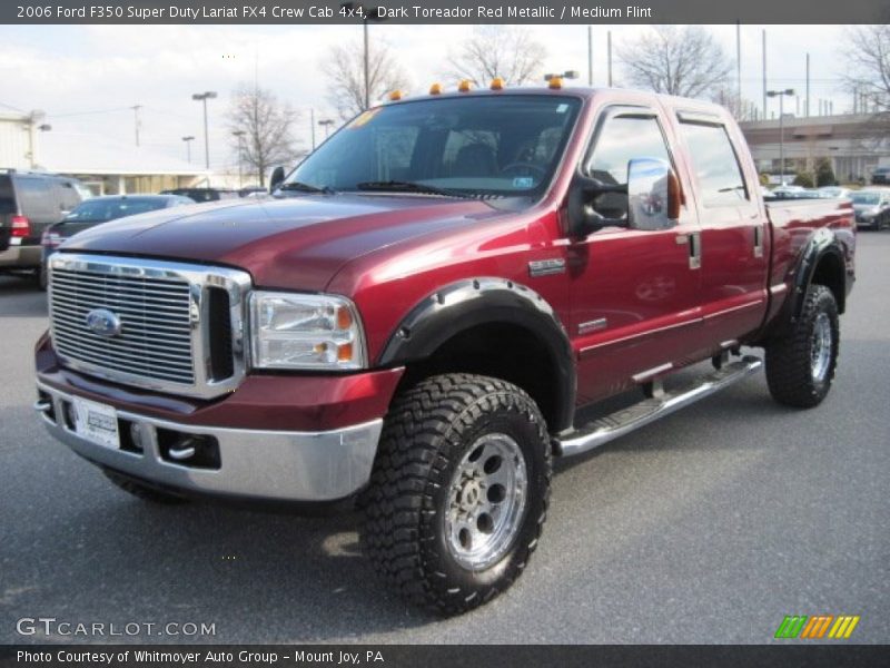 Dark Toreador Red Metallic / Medium Flint 2006 Ford F350 Super Duty Lariat FX4 Crew Cab 4x4