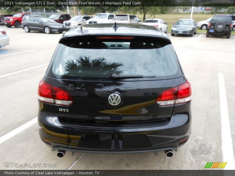 Deep Black Pearl Metallic / Interlagos Plaid Cloth 2013 Volkswagen GTI 2 Door