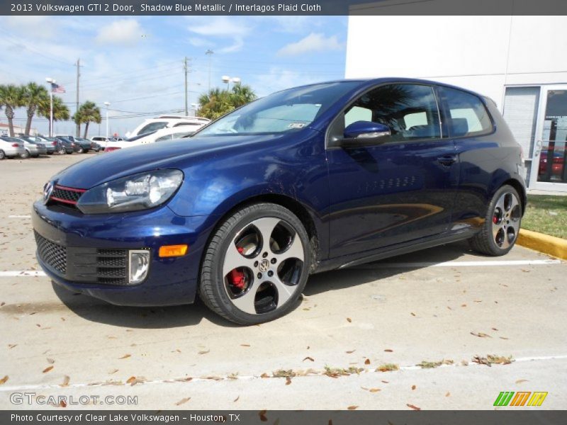 Shadow Blue Metallic / Interlagos Plaid Cloth 2013 Volkswagen GTI 2 Door