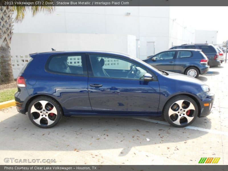 Shadow Blue Metallic / Interlagos Plaid Cloth 2013 Volkswagen GTI 2 Door