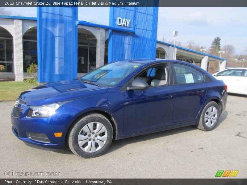 Blue Topaz Metallic / Jet Black/Medium Titanium 2013 Chevrolet Cruze LS