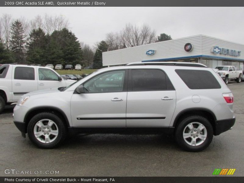 Quicksilver Metallic / Ebony 2009 GMC Acadia SLE AWD