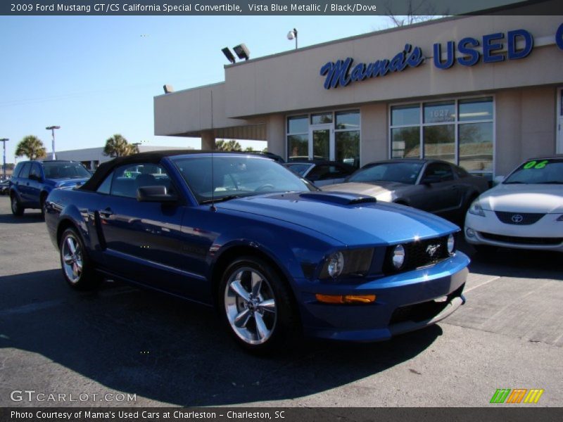 Vista Blue Metallic / Black/Dove 2009 Ford Mustang GT/CS California Special Convertible