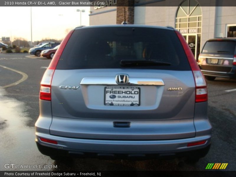 Glacier Blue Metallic / Gray 2010 Honda CR-V EX-L AWD