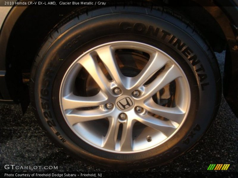 Glacier Blue Metallic / Gray 2010 Honda CR-V EX-L AWD