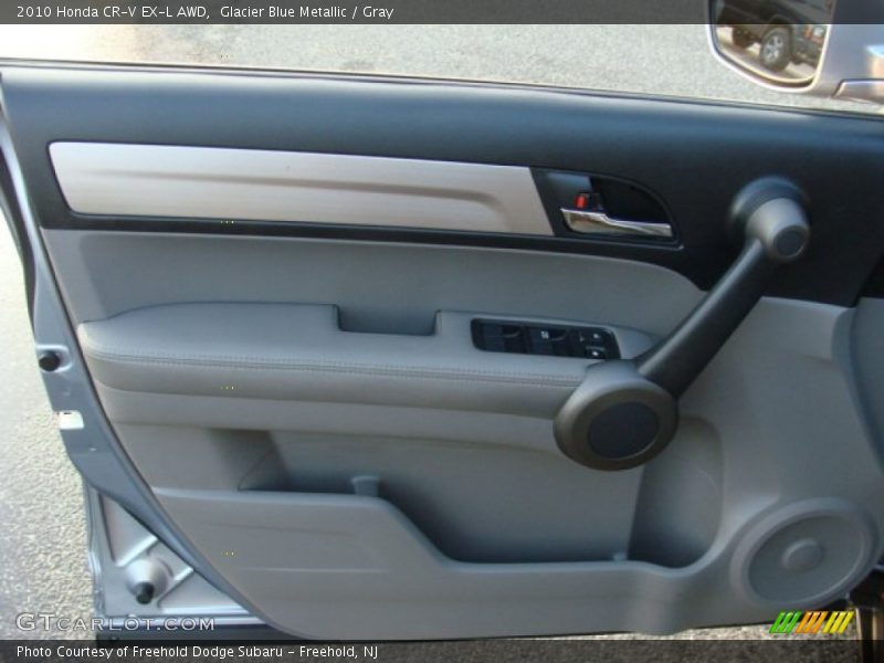 Glacier Blue Metallic / Gray 2010 Honda CR-V EX-L AWD