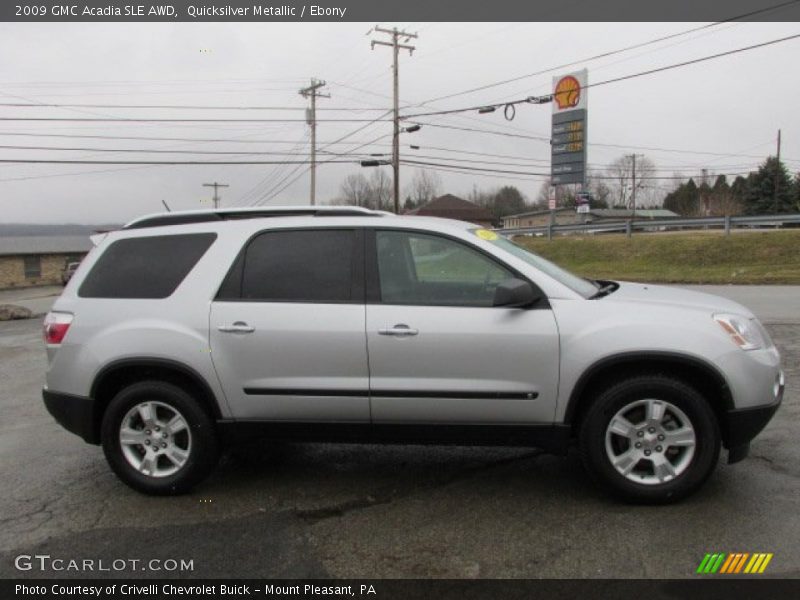 Quicksilver Metallic / Ebony 2009 GMC Acadia SLE AWD