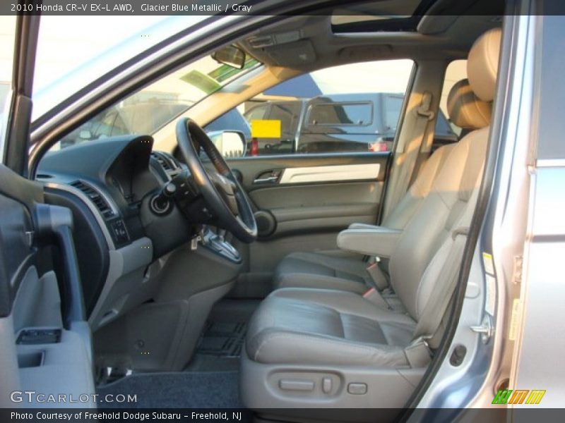 Glacier Blue Metallic / Gray 2010 Honda CR-V EX-L AWD