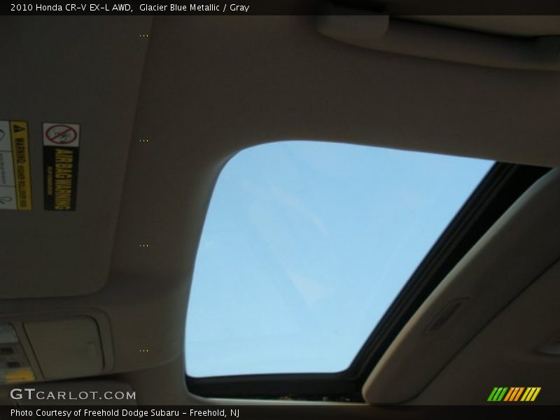 Glacier Blue Metallic / Gray 2010 Honda CR-V EX-L AWD