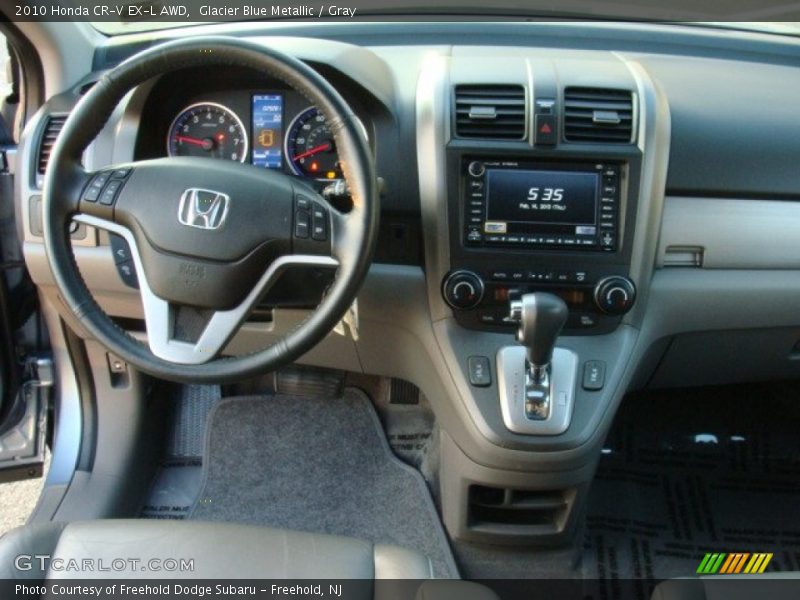 Glacier Blue Metallic / Gray 2010 Honda CR-V EX-L AWD
