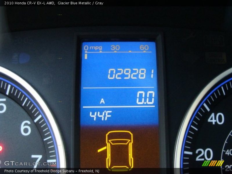 Glacier Blue Metallic / Gray 2010 Honda CR-V EX-L AWD