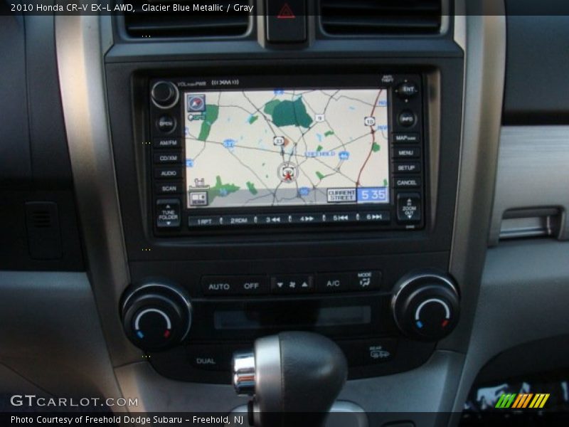 Glacier Blue Metallic / Gray 2010 Honda CR-V EX-L AWD