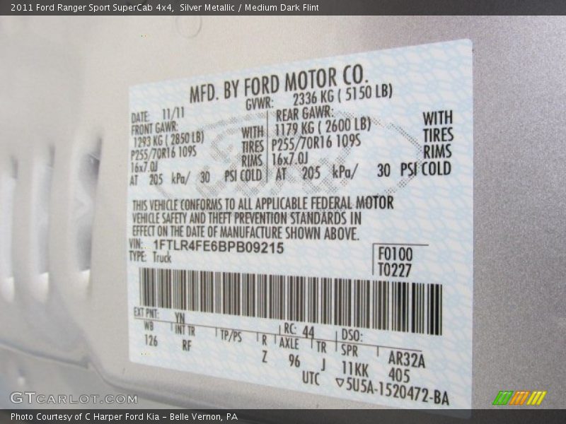 YN - 2011 Ford Ranger Sport SuperCab 4x4