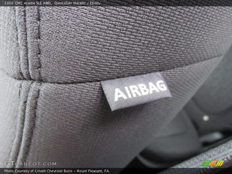 Quicksilver Metallic / Ebony 2009 GMC Acadia SLE AWD
