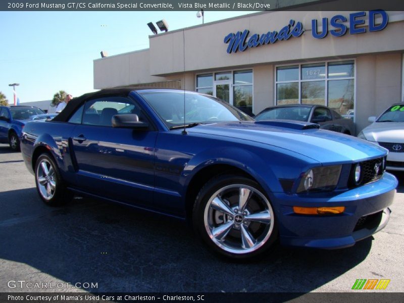 Vista Blue Metallic / Black/Dove 2009 Ford Mustang GT/CS California Special Convertible