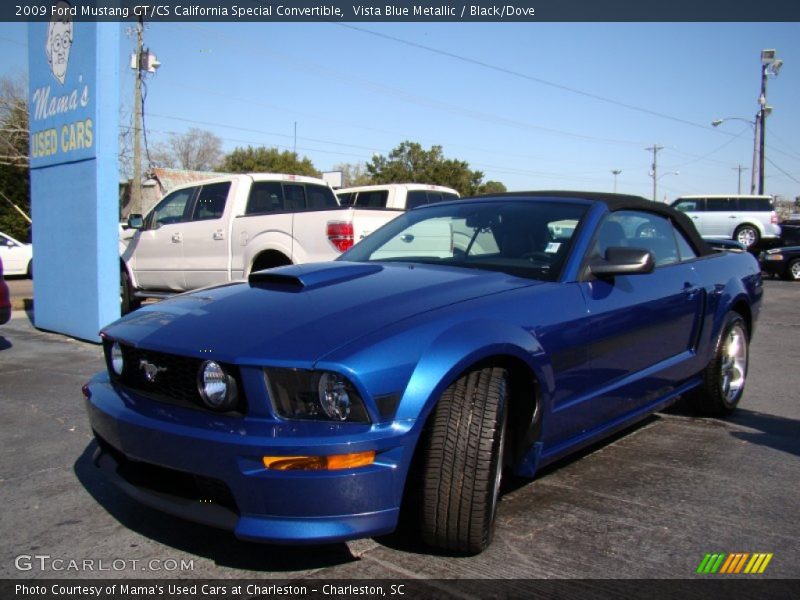 Vista Blue Metallic / Black/Dove 2009 Ford Mustang GT/CS California Special Convertible